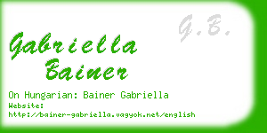 gabriella bainer business card